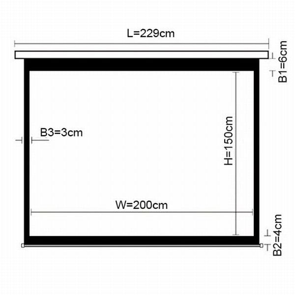 Екран для проектора моторизований 200*150 PSAC100 (4:3)