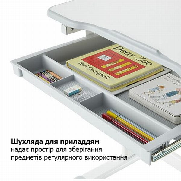 Шкільна парта-трансформер зі стільцем EQUIPIFY B207EDU (блакитна)