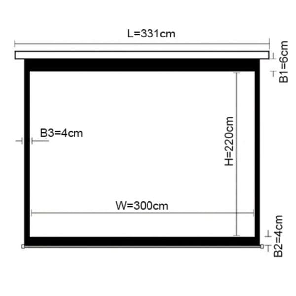 Екран для проектора Equipify PSAC150 (моторизований, настінно-стельовий, 150", (4:3)