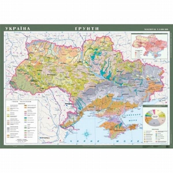 Карта України. Ґрунти