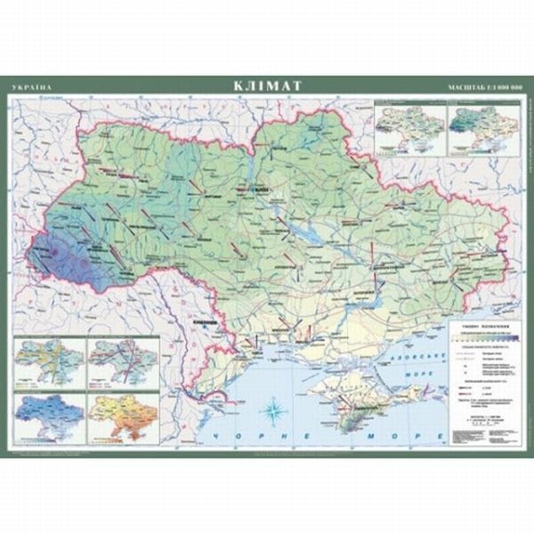 Карта України. Клімат
