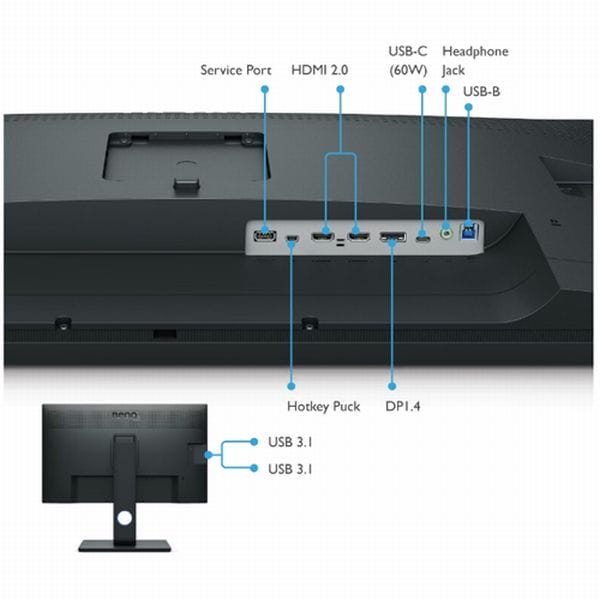 Монитор для фотографів BenQ SW321C (32", 4K,  AdobeRGB, USB-C)