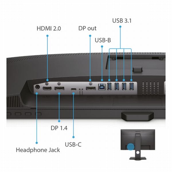 Монітор для дизайнерів BenQ PD2705Q (27', 2K, QHD, sRGB, HDR10, USB-C)