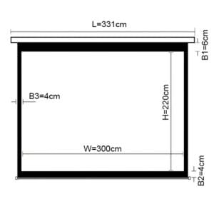 Екран для проектора Equipify PSAC150 (моторизований, настінно-стельовий, 150", (4:3)